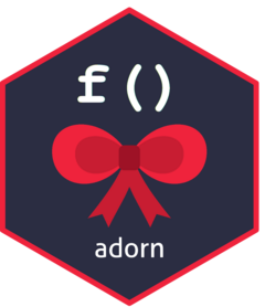 adorn hex sticker